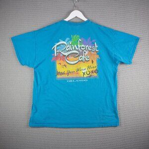 Rainforest Cafe Orlando Teal Tee Mens XXL